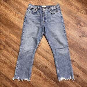 AGOLDE Riley Crop High Rise Straight Leg Jeans in Shaper